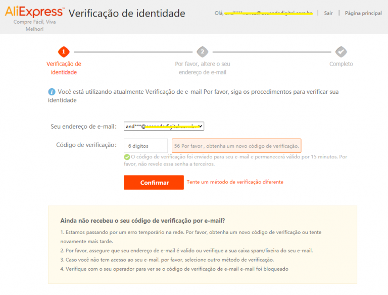 Como Trocar Email Do Aliexpress Guia