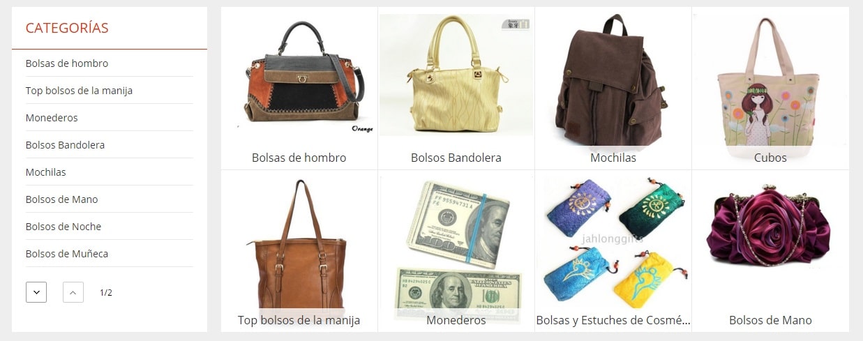 Tipos de bolsos sin marca