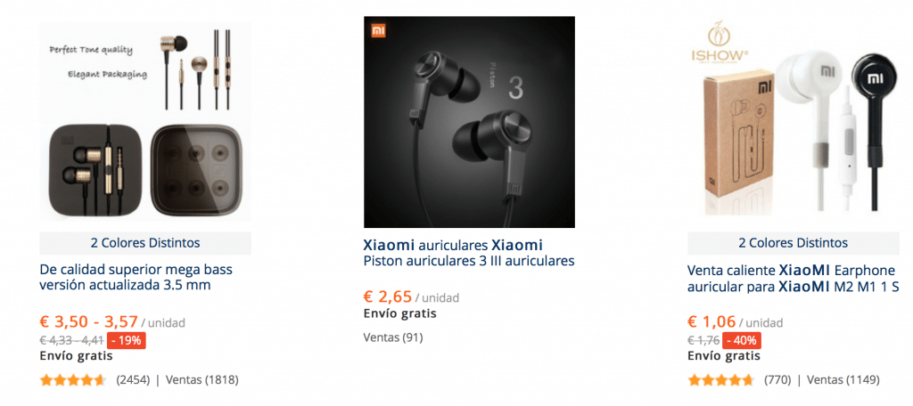 Auriculares baratos y de calidad Xiaomi en ALiExpress