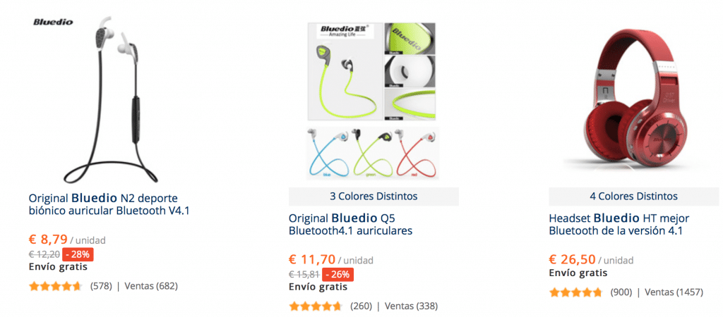 Cascos Bludio en AliExpress baratos