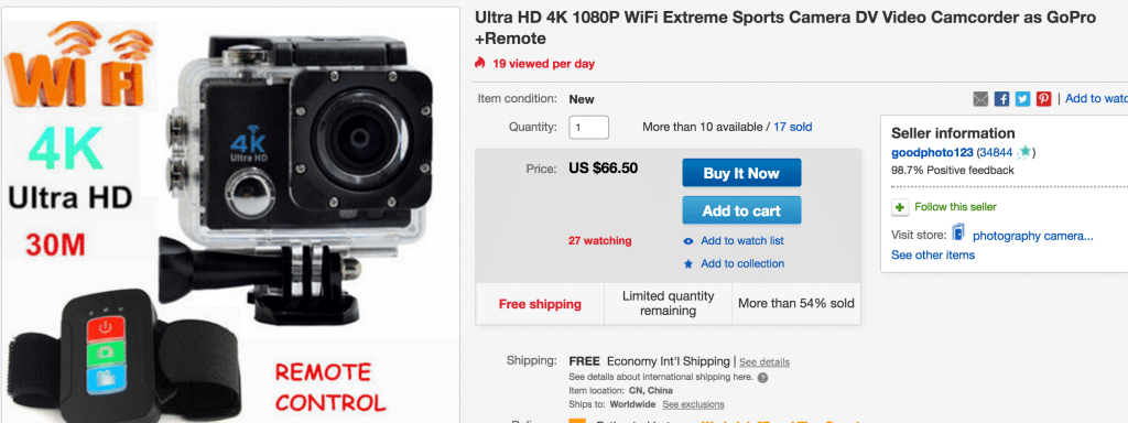 GoPro Ebay ENG