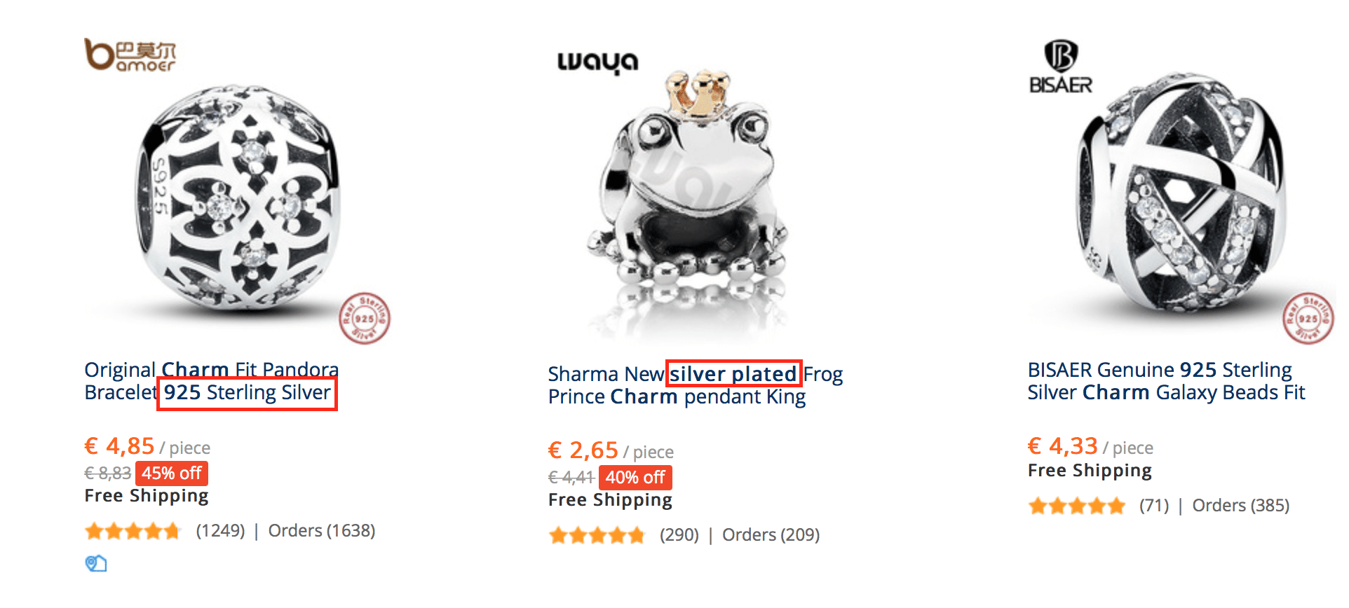 Pandora Jewelry in AliExpress June 2021