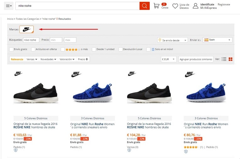 nike roshe run comprar online