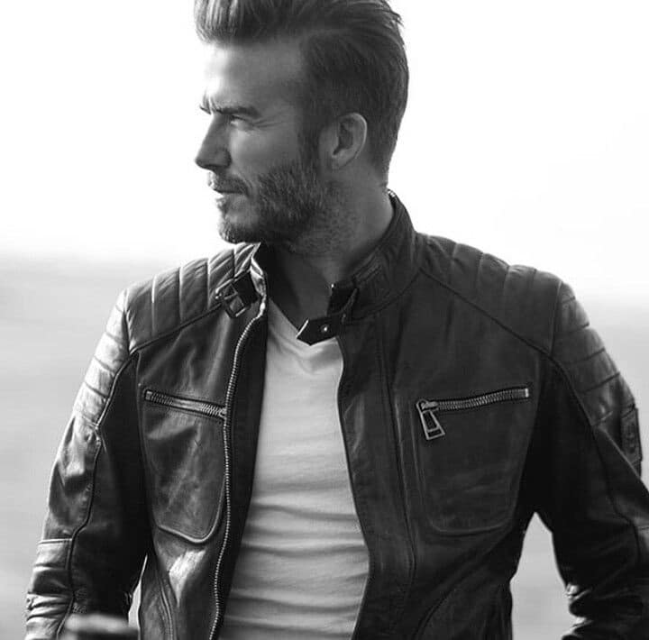 Chaqueta de cuero de Beckham