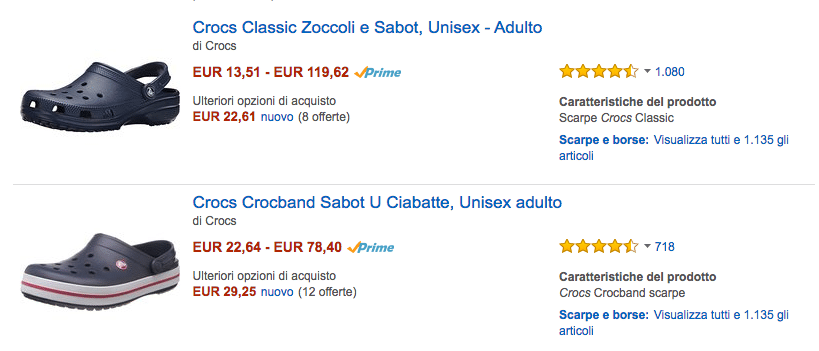crocs scarpe amazon