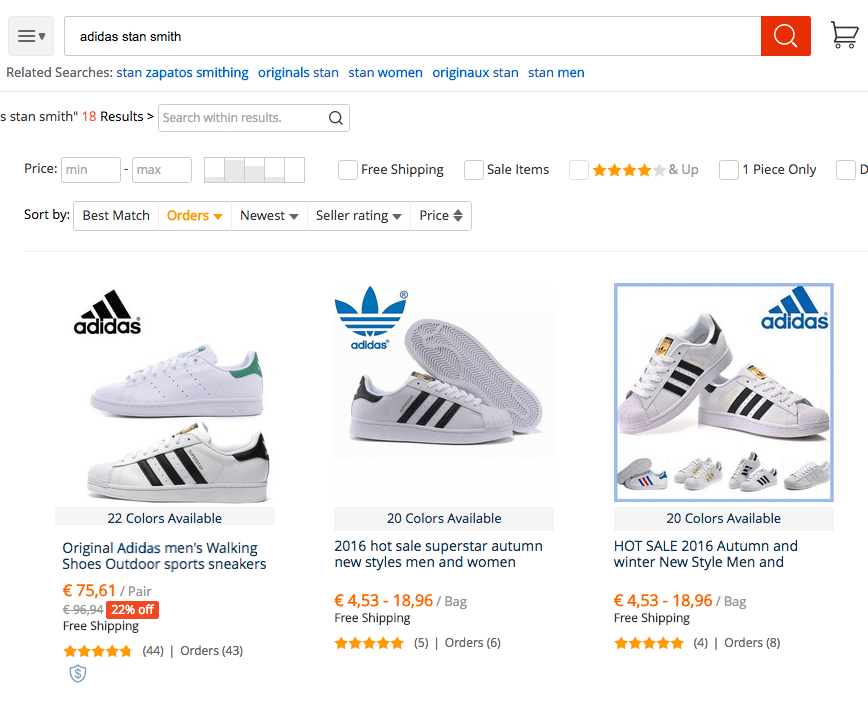 stan smith baratas aliexpress