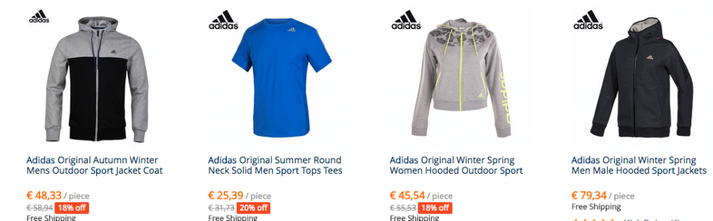 adidas clothes price