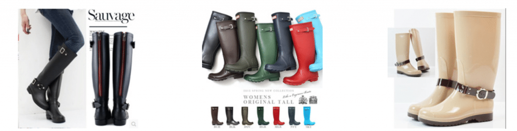 cheap hunter rain boots womens