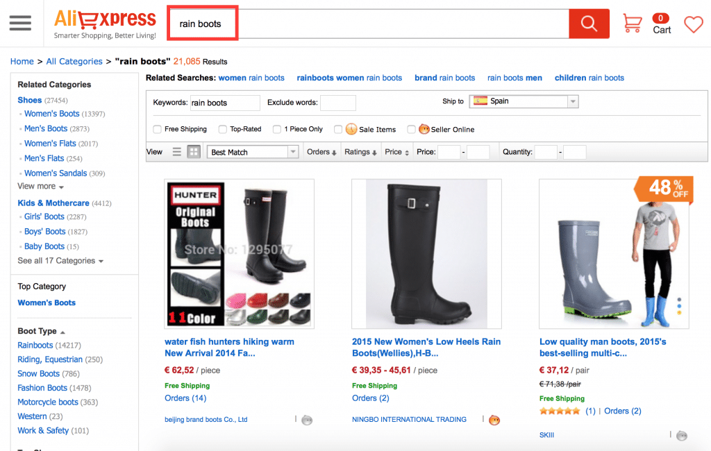 Cheap HUNTER style rain boots in 