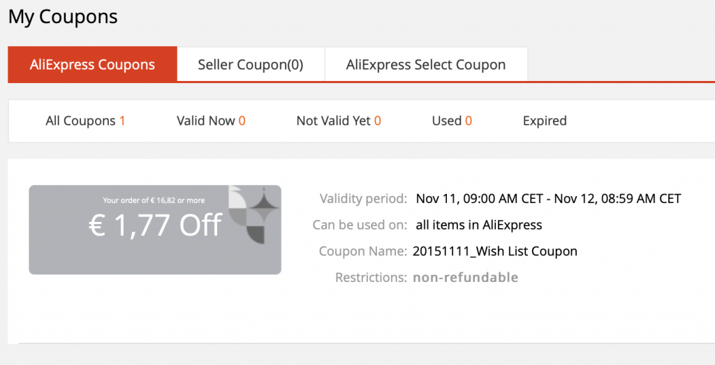 Coupon aliexpress $13 Off