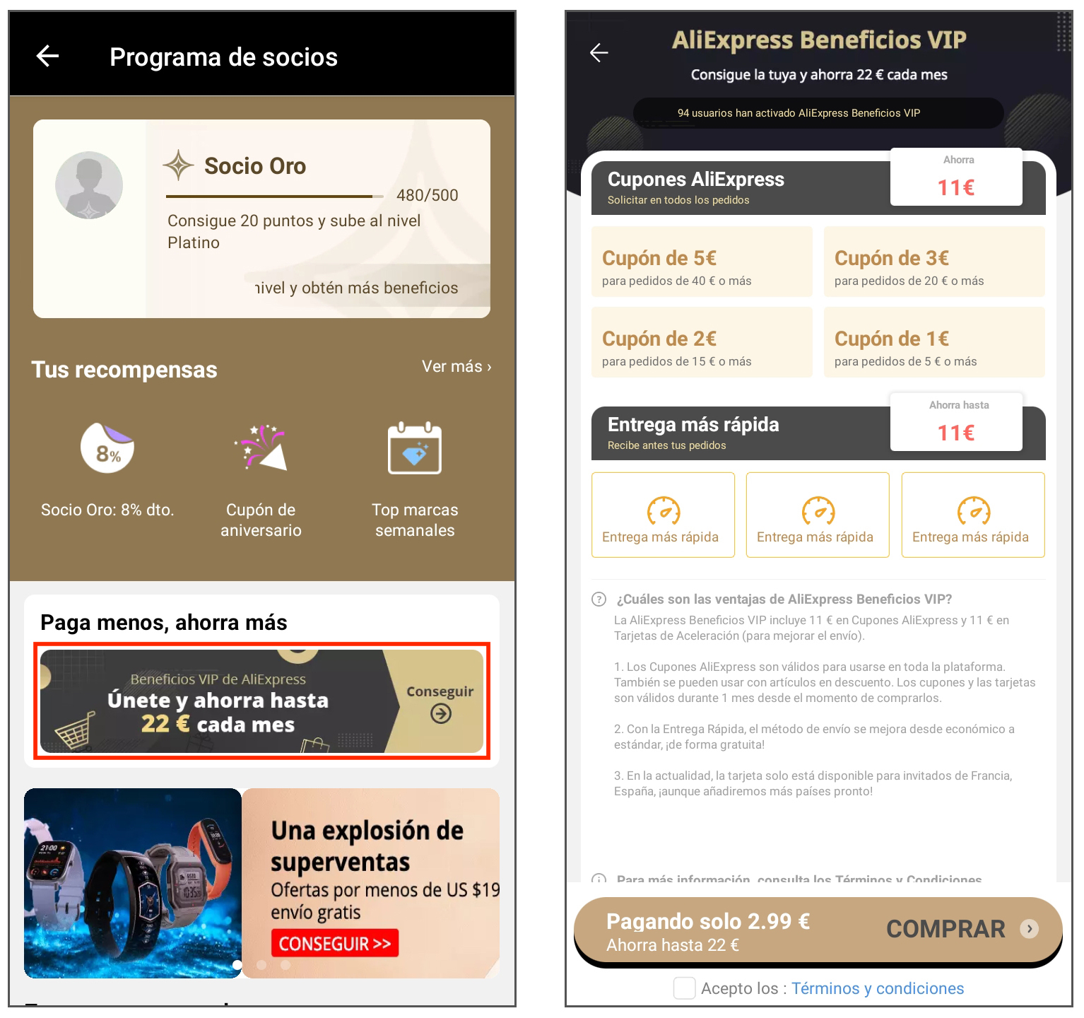 Nuevos descuentos para socios "VIP" de AliExpress Guía 2025
