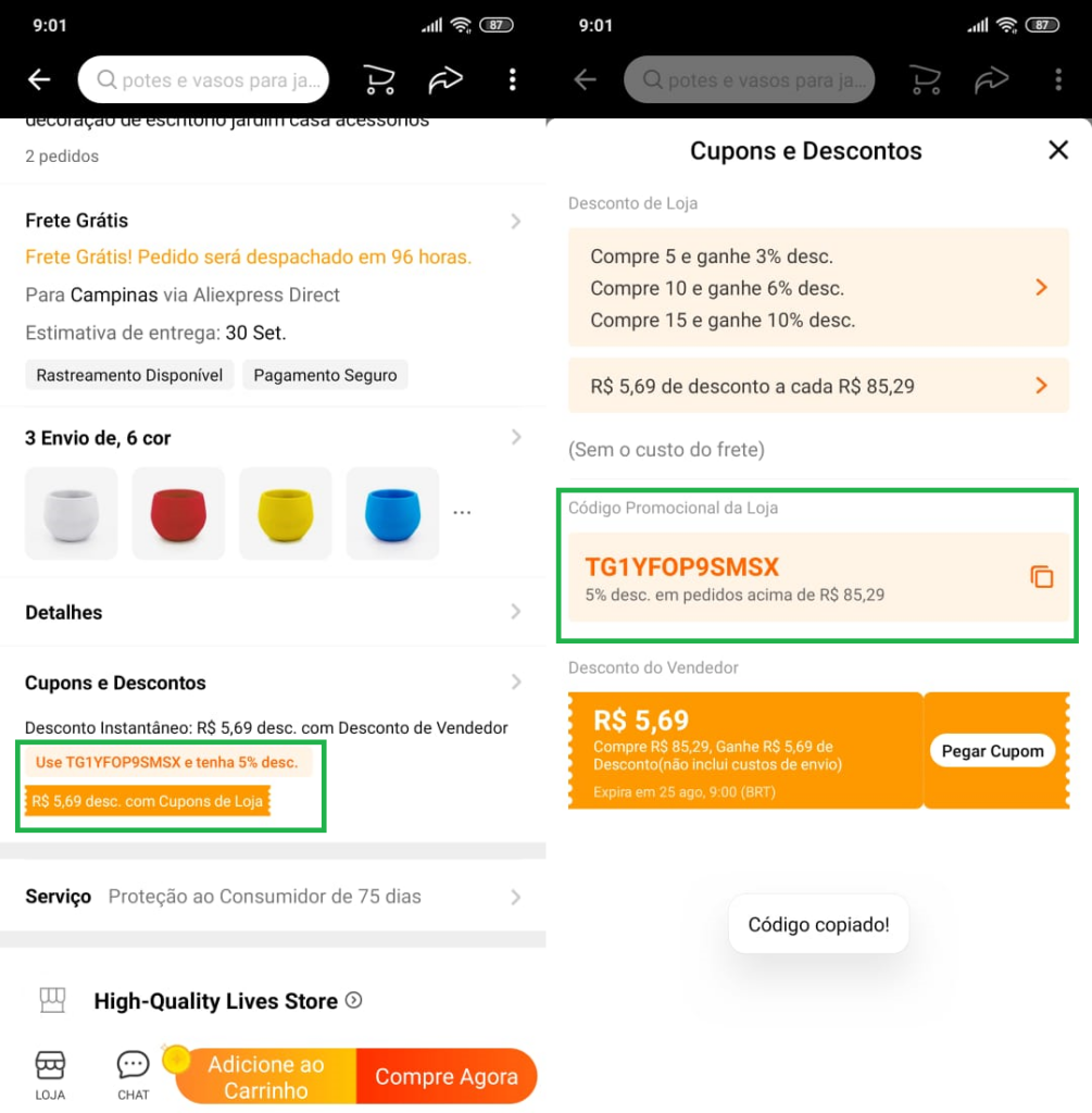 Cupom de desconto AliExpress 2020: como inserir código durante a compra