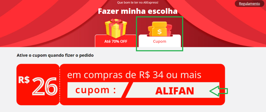 Cupom de Desconto AliExpress MArço 2024 - Aliexpress Brasil 