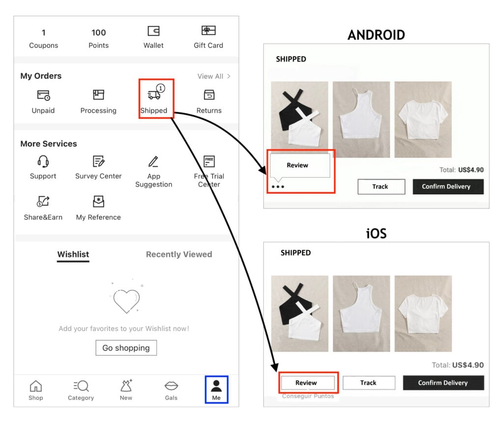 how to do a shein review