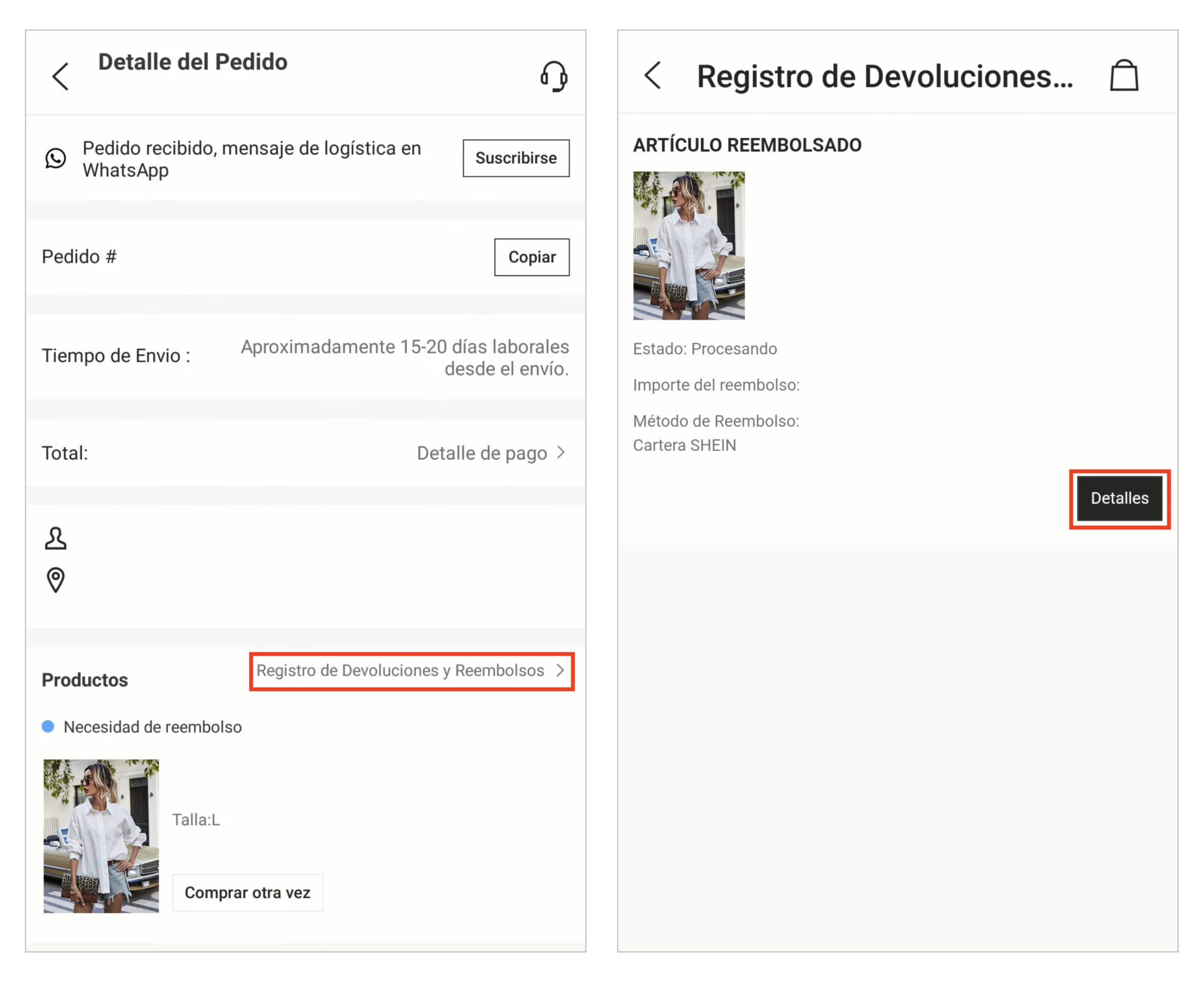 Mi pedido de Shein no llega, ¿cómo puedo reclamar?