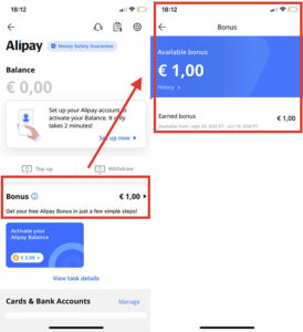 Alipay Wallet: how to recharge balance and use the bonus