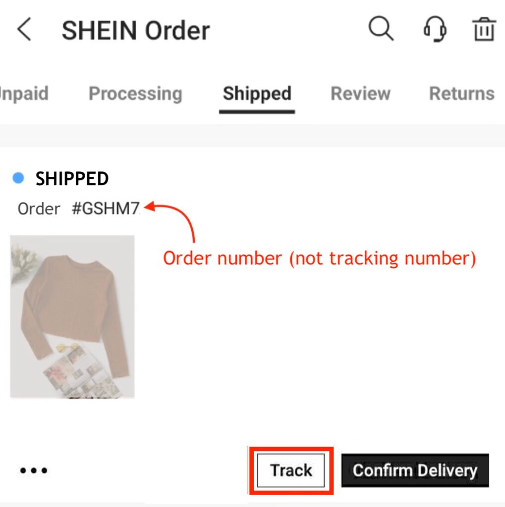 Parcel is in transit meaning