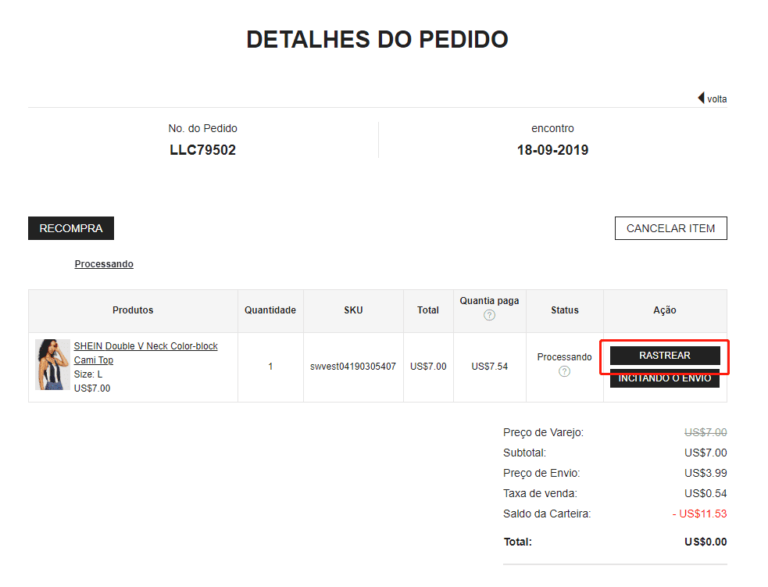 Lista completa de status de pedido Shein: onde está meu pacote?