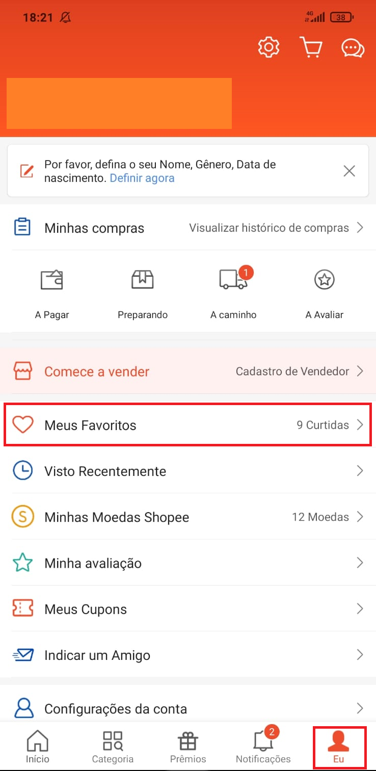 Como Ver Meus Favoritos Na Shopee No Pc E Aplicativo