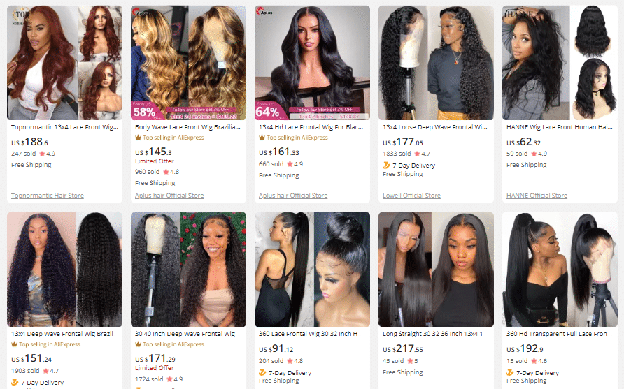 most popular lace front wigs