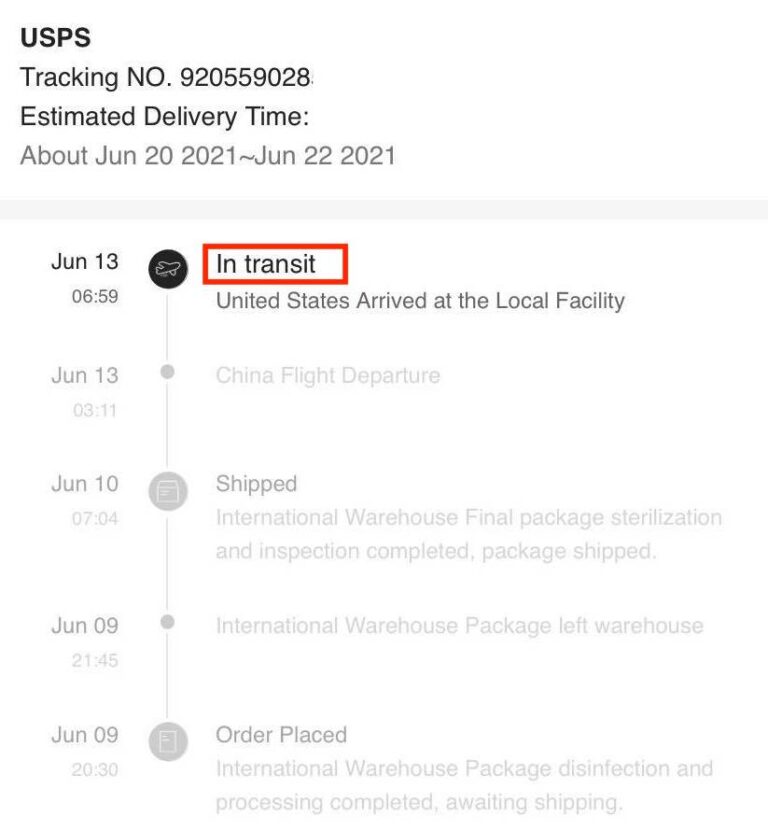 What Does In Transit Mean On Shein 