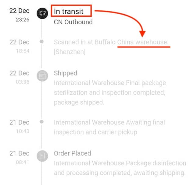 Package processed through facility, then saying it arrived? What does this  mean? : r/Aliexpress