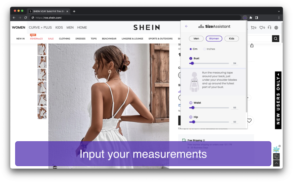 How to change the size of a Shein order