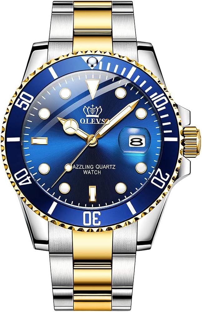 Buy OLEVS Men's Watch Fashion Classics Luminous Deep Waterproof Watch Water Ghost Series Men's Quartz Watch with Stainless Steel Strap - Non Mechanical Watch Online in Indonesia. B08CV7ZBC1